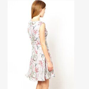 French Connection Sleeveless Silk Dress - Grey, Size 4